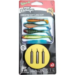 KIT LEURRES SOUPLES FOX RAGE READY RIG DROPSHOT MINI KIT