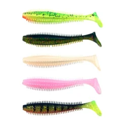 KIT LEURRES SOUPLES FOX RAGE SPIKEY SHAD UV MIXED COLOUR